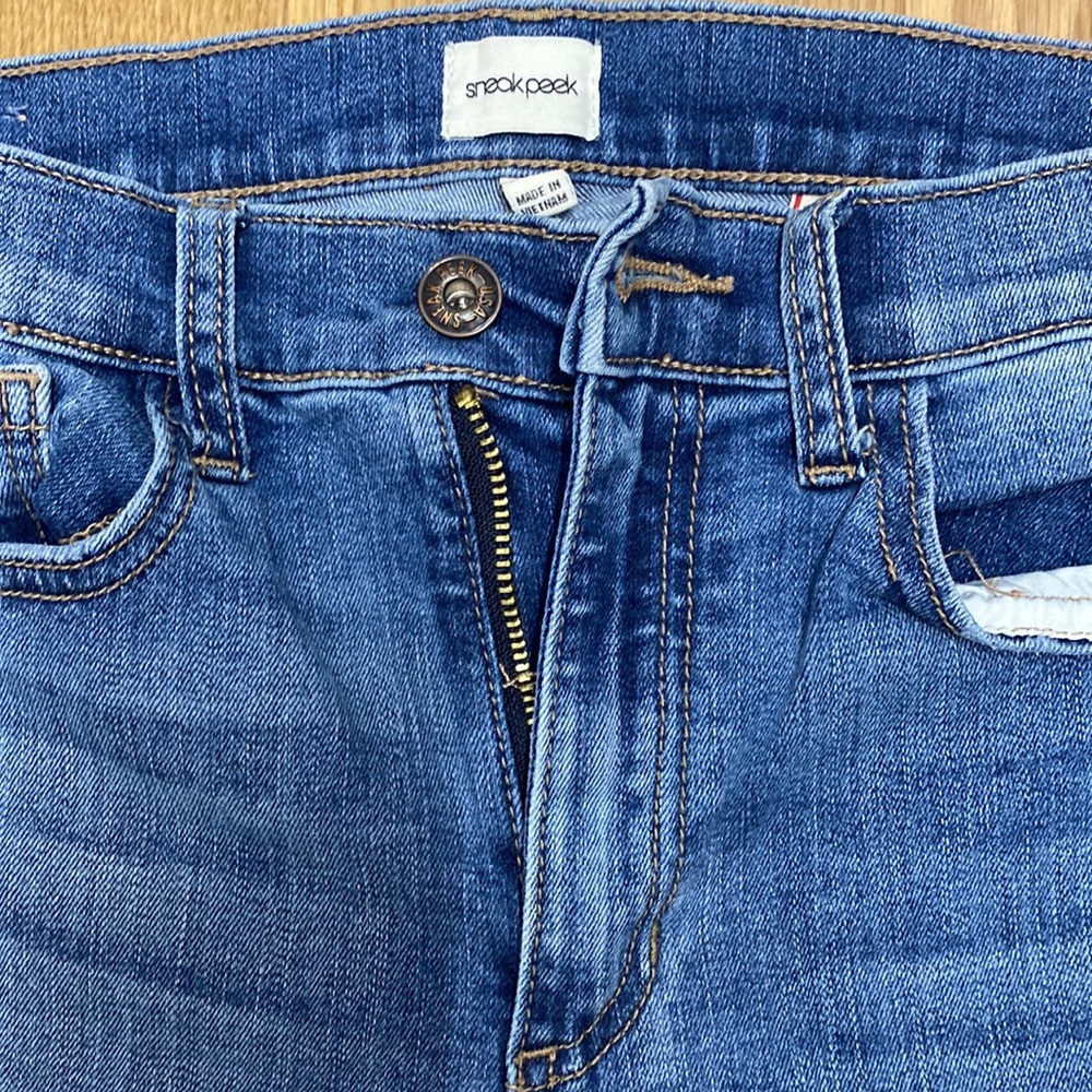 High Rise Rough Hem Jeans - Picture 3 of 5